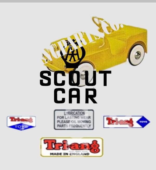 Tri-ang Vintage AA Scout Car Set of Graphics